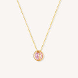 Rose Pink Heart Necklace