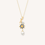 Star Anise Pearl Pendant Necklace