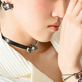 Stone Story Leather Chain Choker