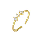 Luméclat Cross Gem Beaded Ring