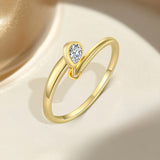 Luméclat Teardrop Moissanite Ring