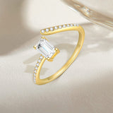 Luméclat Moissanite Emerald Cut Ring