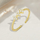Luméclat Cross Gem Beaded Ring