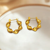 Luméclat Shrimp Huggie Twist Hoop Earrings