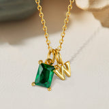 Luméclat Birthstone Letter Charm Necklace