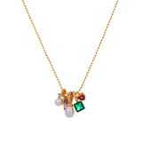 Luméclat Multi-Color Gemstone Charm Necklace