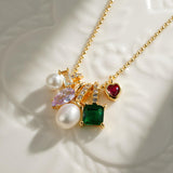 Luméclat Multi-Color Gemstone Charm Necklace