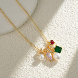 Luméclat Multi-Color Gemstone Charm Necklace