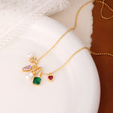 Luméclat Multi-Color Gemstone Charm Necklace