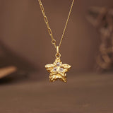 Luméclat Pentagon-shaped Moissanite Pendant Necklace