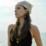 Luméclat Vintage Sculptural Sunflower Earrings