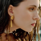 Luméclat Vintage Sculptural Sunflower Earrings